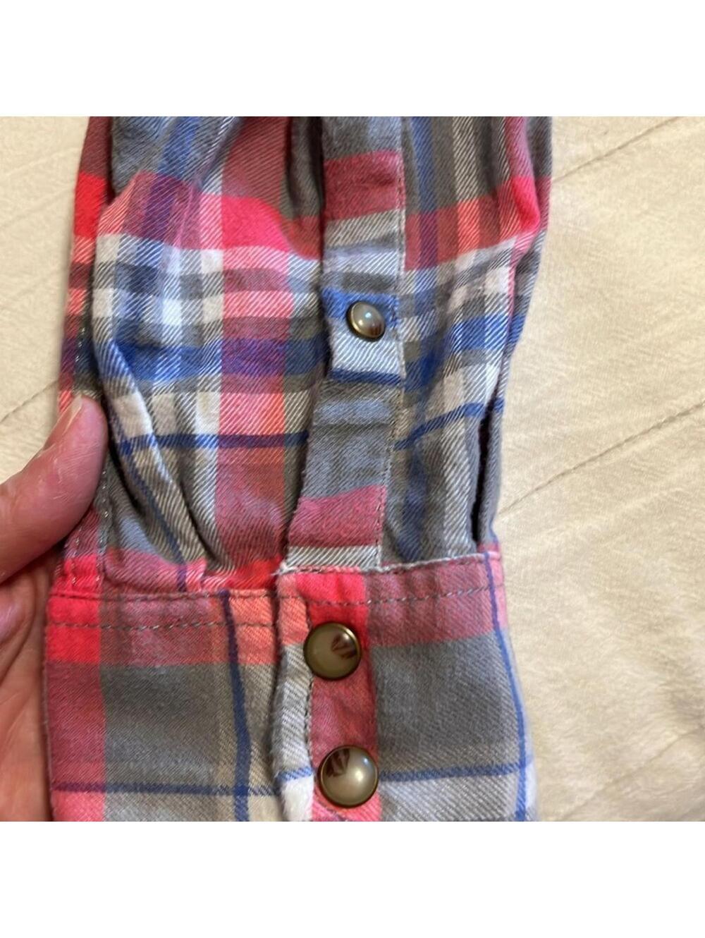 NWOT JACHS Girlfriend Lightweight Flannel Blouse Women's XXL Snap Front - Picture 6 of 8